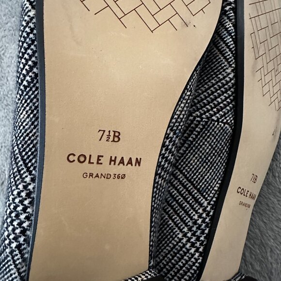 Cole Haan Black and White Plaid Flats - Picture 6 of 7